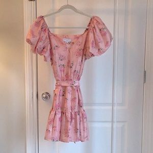 Mini Pink Floral Dress